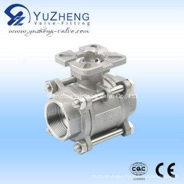 Ss Three Way Ball Valve with Pad